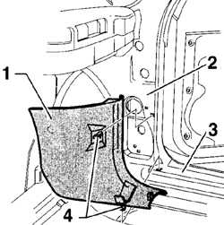  Снятие и установка боковой обшивки пространства для ног Volkswagen Golf IV