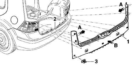  Снятие и установка задней отделки багажного отделения Volkswagen Golf IV
