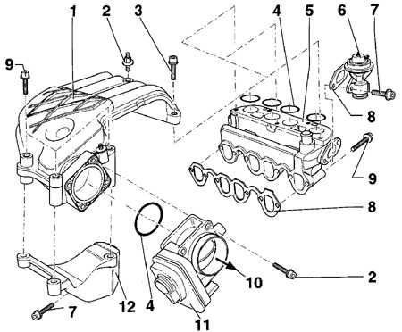  Снятие и установка впускного коллектора дизельного   двигателя SDI Volkswagen Golf IV